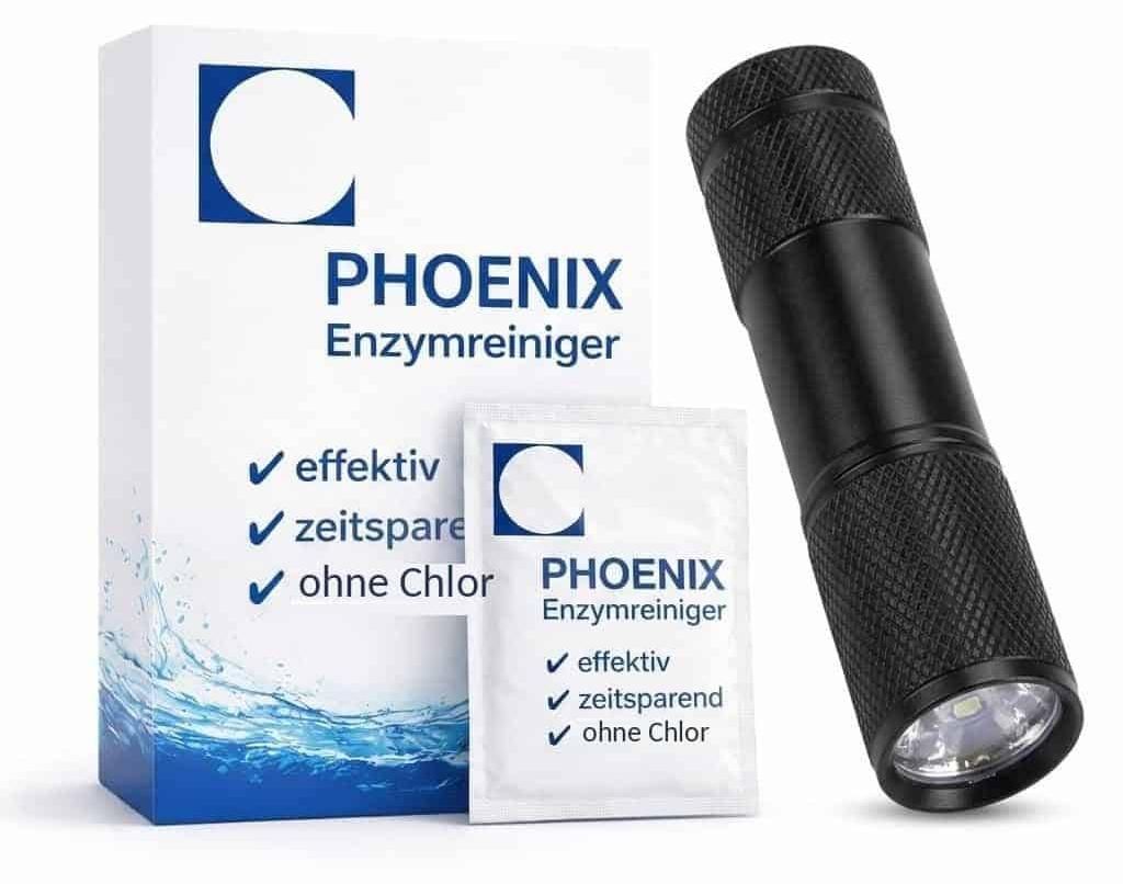 Limpiador orina de gato 20 g (1 L) + lámpara UV | PHOENIX Imagen del producto 