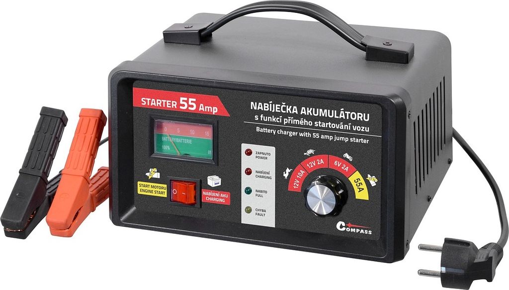 Compass NABÍJAČKA 6/12 V, 2/10/55 A, STARTER 07156(MS04) Obrázok produktu 