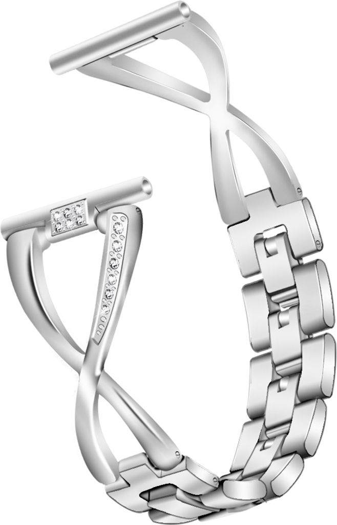 INF Vintage Gold 20mm Uhrenarmband für Samsung Watch 4/5/6 Silber