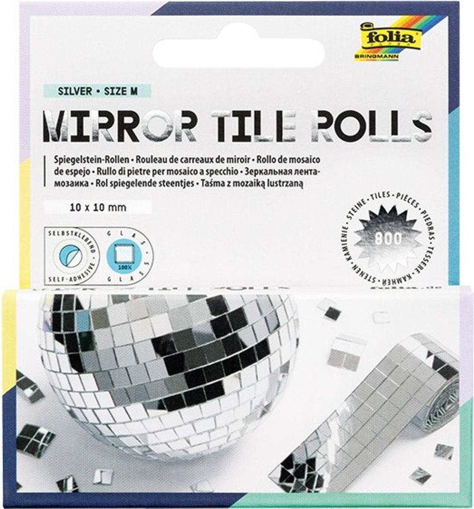 folia 541060 - Mirror Tile Rolls SILVER SIZE M, 2 Rollen Produktbild 