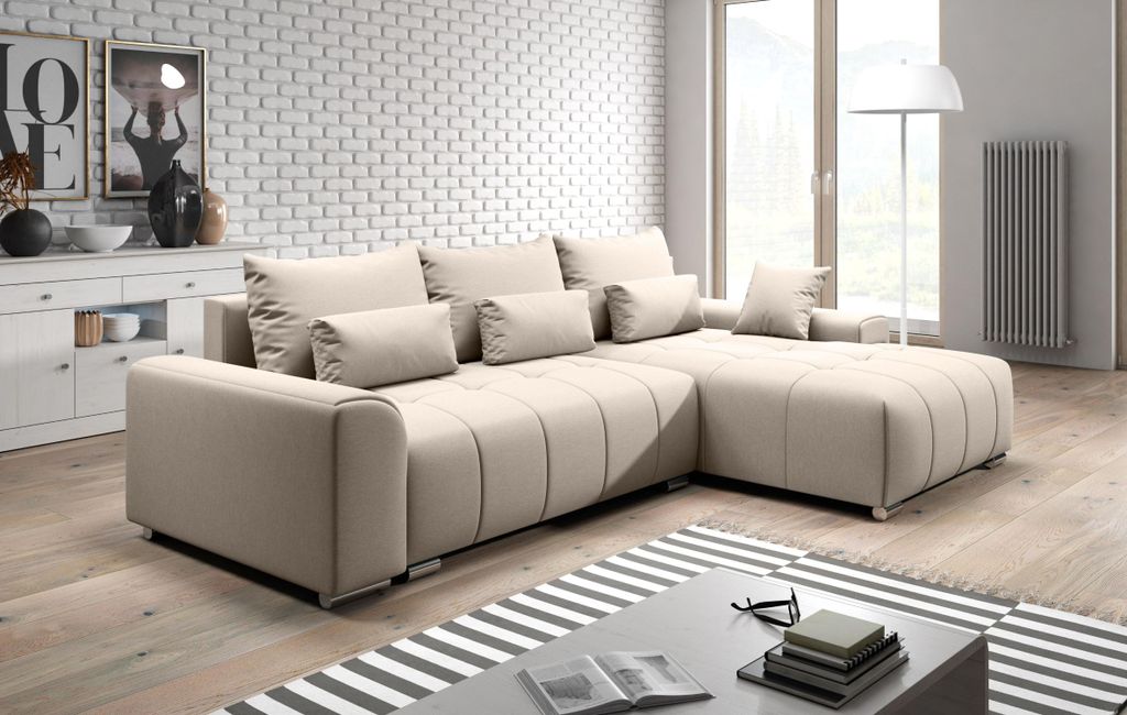 Eckschlafsofa RANDA - beige