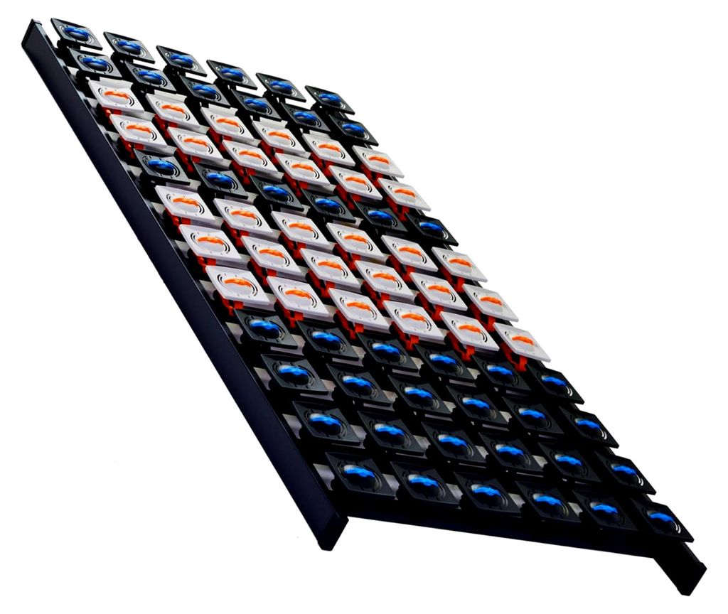 5-Zonen Teller-Lattenrost 100x200 cm für erholsamen Schlaf mit 72 Tellermodulen und individueller Härteverstellung