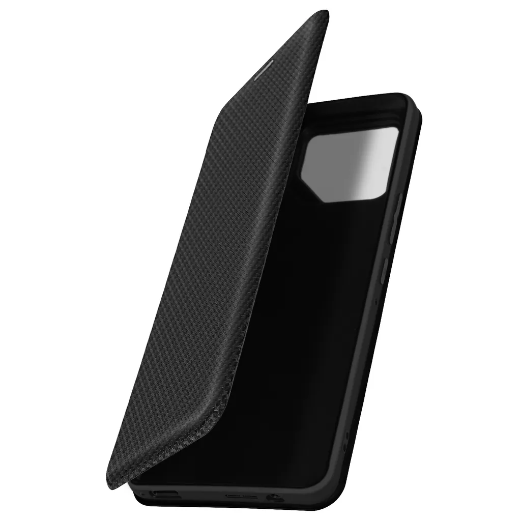 Custodia Libretto Asus ROG Phone 8 Pro Carbon Avizar | Pelle & Carbonio