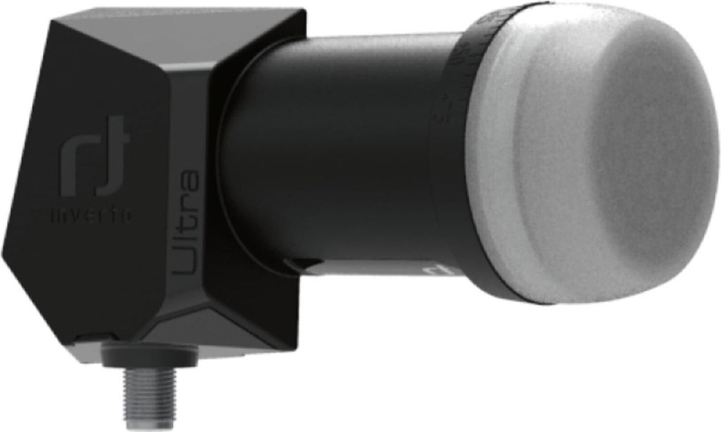 A product shot of a satellite LNB.