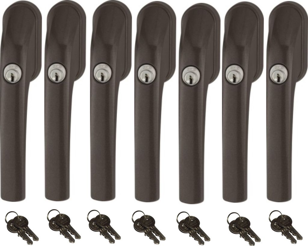 Abus FG300 abschließbarer Fenstergriff braun, im Set 7 Produktbild 