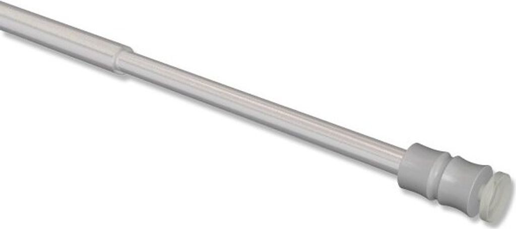 Interdeco Klemmfix Klemmstange, Scheibenstange Silbergrau (Chrom matt) Modell Flexo, 60-90 cm