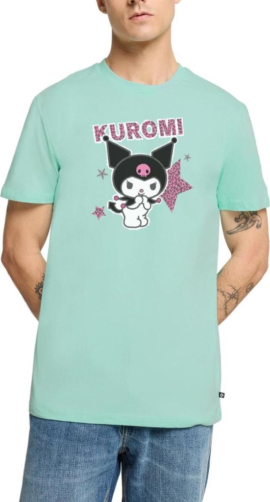 Spreadshirt Kuromi Mit Schriftzug Leo Stil Männer Premium T-Shirt, 3XL, Mint