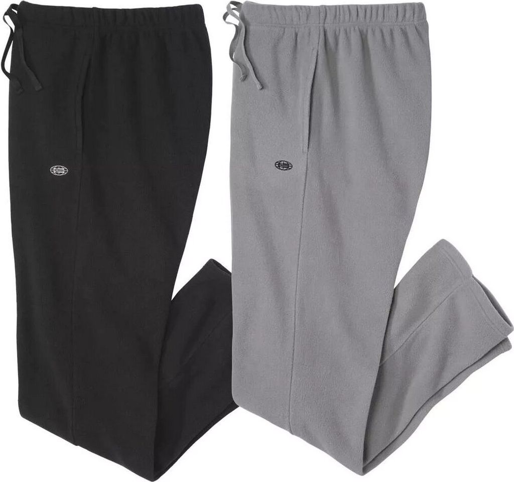 Atlas For Men - Jogginghosen 2er-Pack für Herren AF2536 (XL) (Schwarz/Grau)