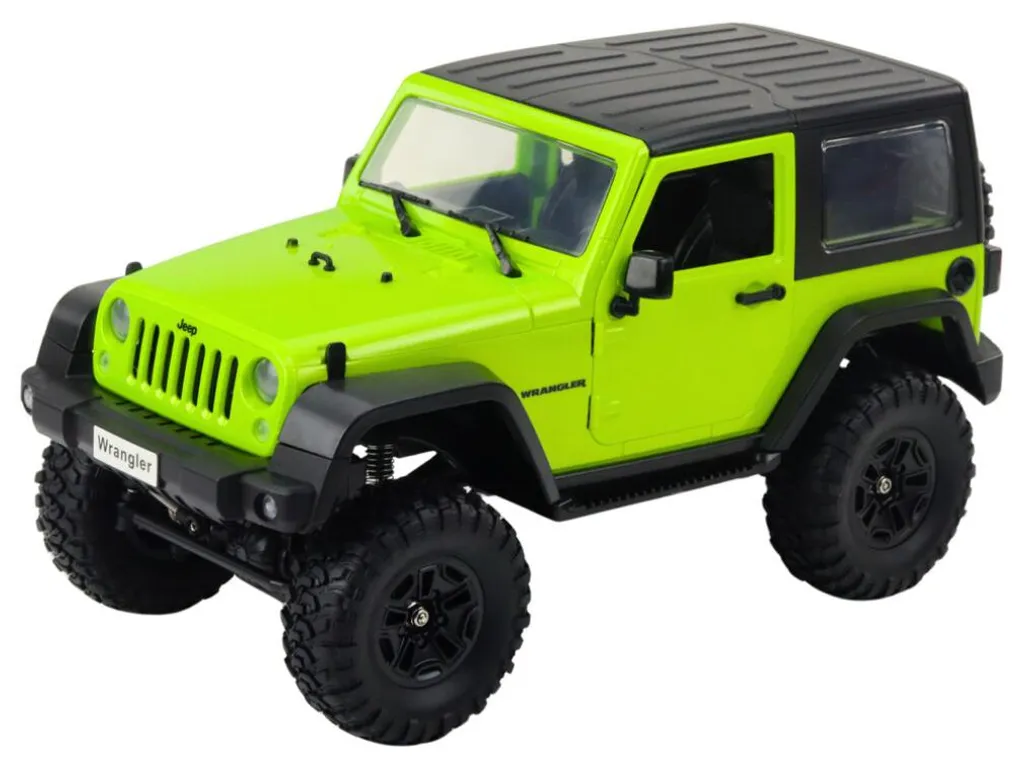 Voiture Télécommandée Rock Crawler 1:14 Jeep Wrangler Verte Double E 27416