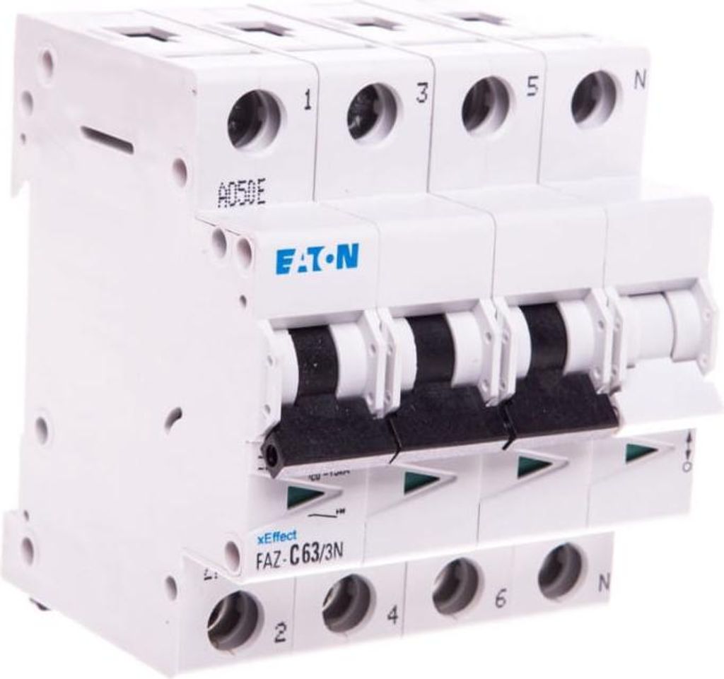 Leistungsschalter 3P+NC 63A 15kA FAZ C63/3N 278981 Produktbild 
