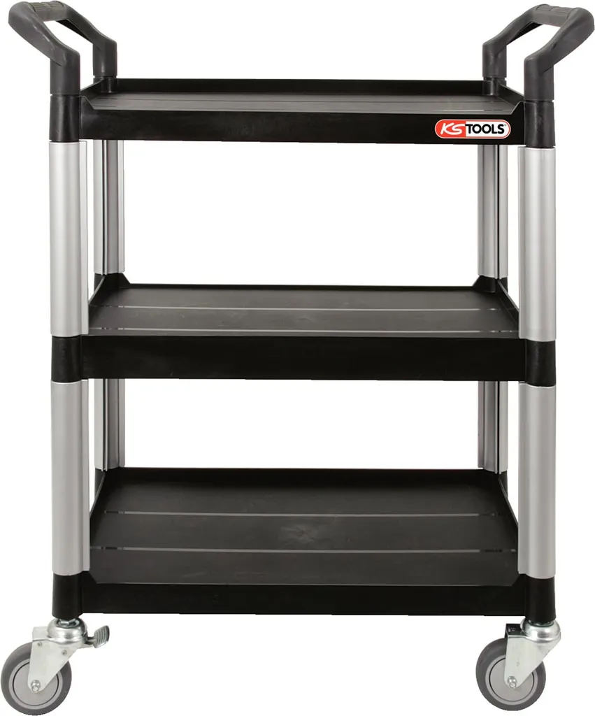 KS TOOLS 800.0020 Chariot de service atelier 3 plateaux avec poignée