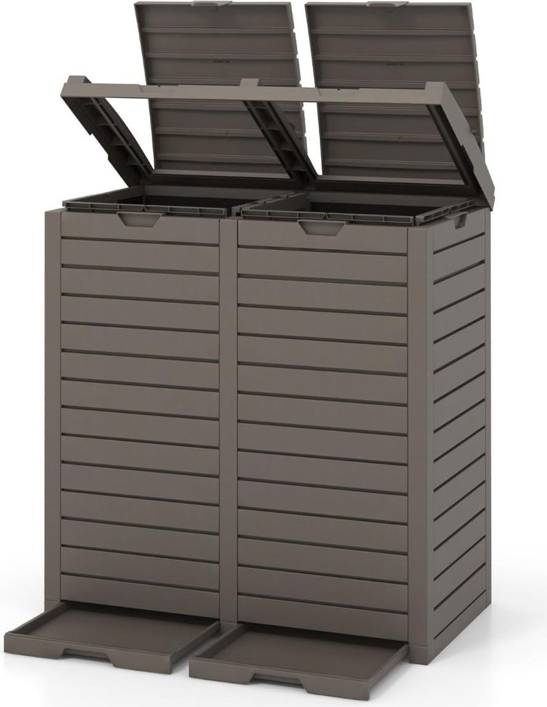 Poubelle d'extérieur, 235 L, double compartiment, Image du produit 