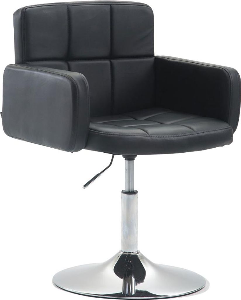 Lounger Sessel RIYADH - Kunstleder Schwarz 58x48x80 cm | Barhocker Loungesessel Wohnzimmer Bequem Clubsessel Sessel Hotel