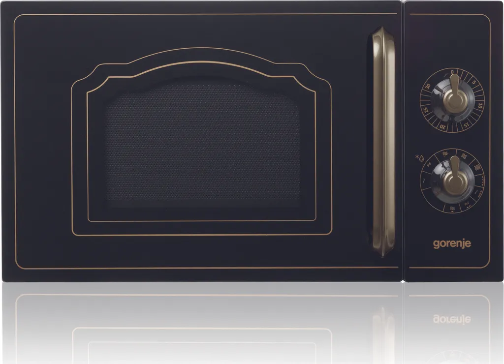Micro-ondes Gorenje MO4250CLB noir pose libre retro de la Ligne Classique
