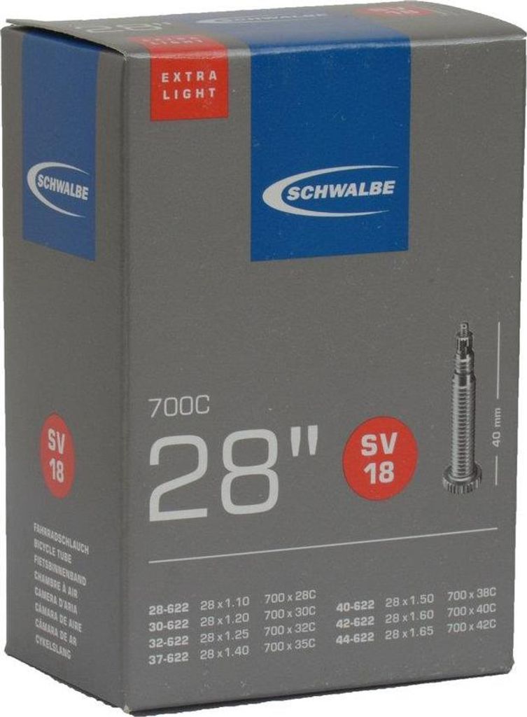 Schwalbe SV18 ExtraLight 28" 105g presta 40mm Schlauch Produktbild 