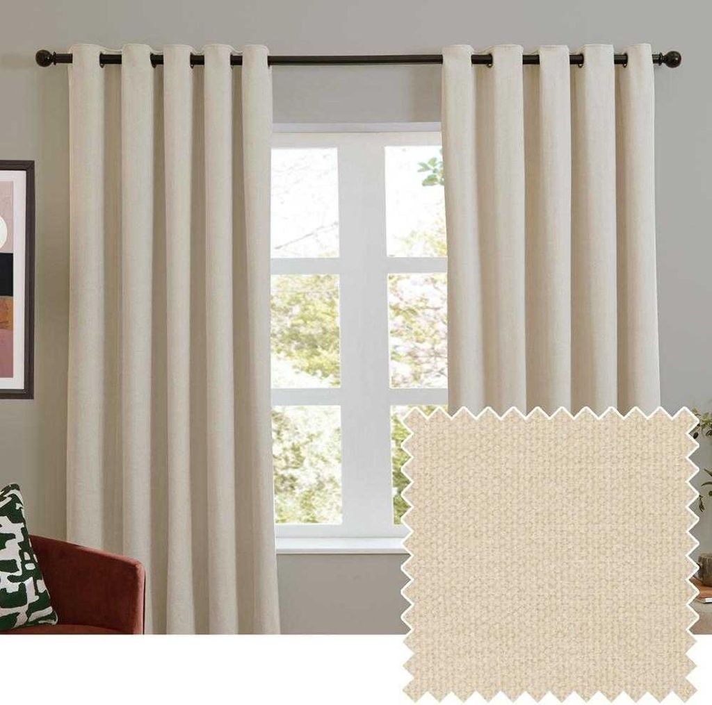 Furn - Verdunkelungsvorhänge, Chenille RV3697 (229 cm x 229 cm) (Ecru)