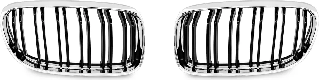 Calandre de remplacement Double Rippe BMW E90 LCI 2008-2011 Chrome