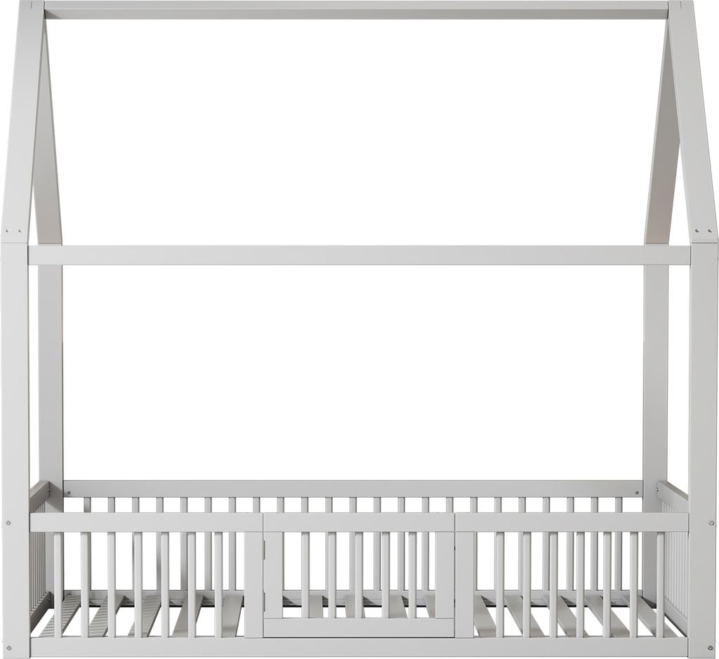 Sweiko 140x200cm Massivholzbett, Doppelbett, Flachbett, Produktbild 