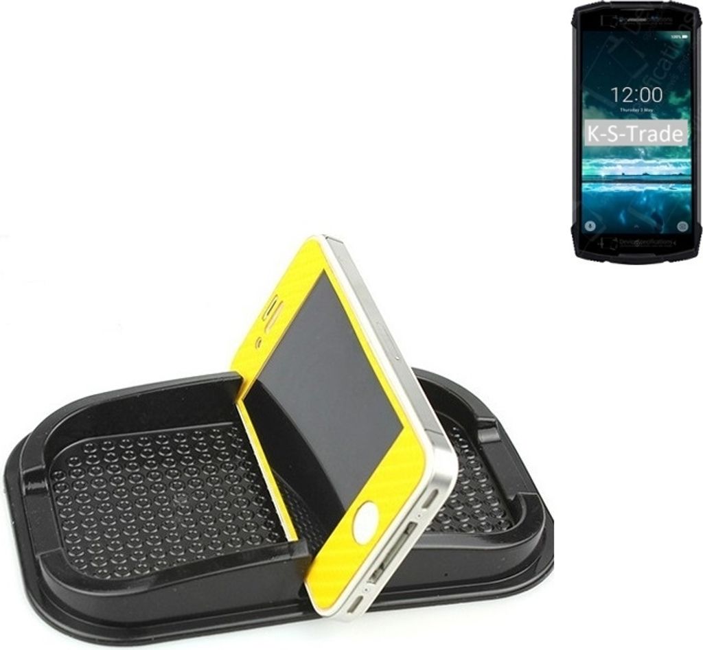 K-S-Trade Auto Anti Rutsch Matte Smartphone-Halter kompatibel mit Doogee S55 Haft Pad Armaturenbrett Handy-Halterung Silikon