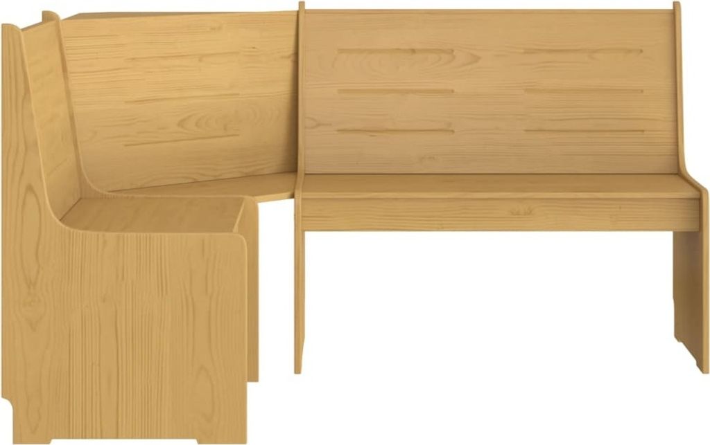 Monderne Eckbank REINE 151cm Honigbraun Massivholz Kiefer - Sitzbänke DE9810