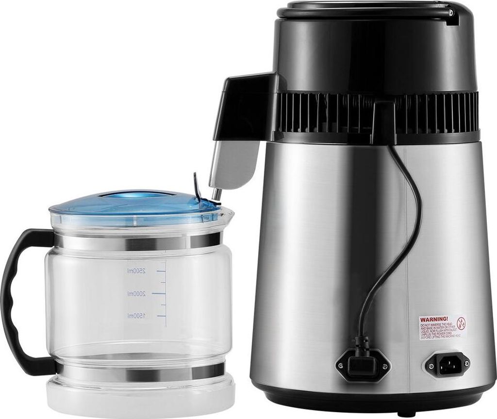 4L Water Distiller Purifier Machine Countertop Stainless Steel Interior
