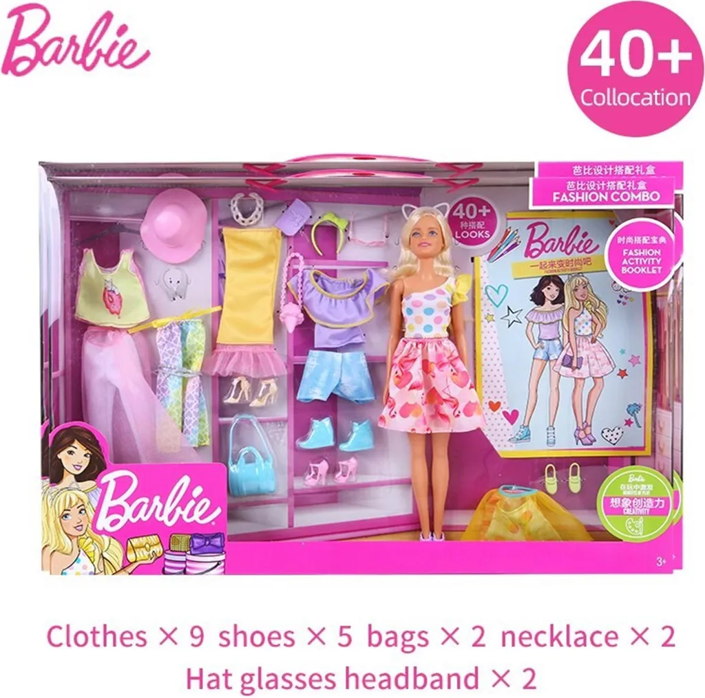 Barbie Fashion Combo Set avec poupée de mode et vêtements assortis