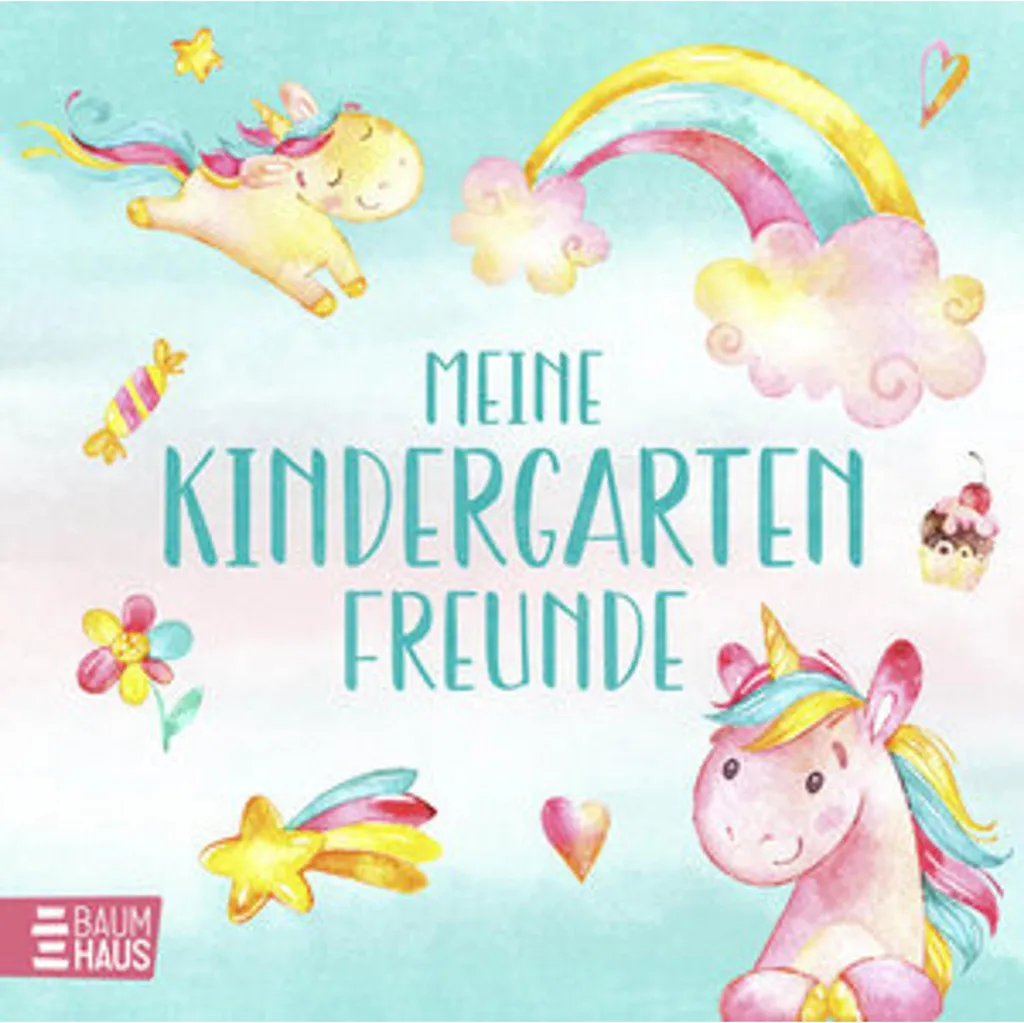 Livre d'Amis Licornes avec Couverture Rigide Meine Kindergartenfreunde