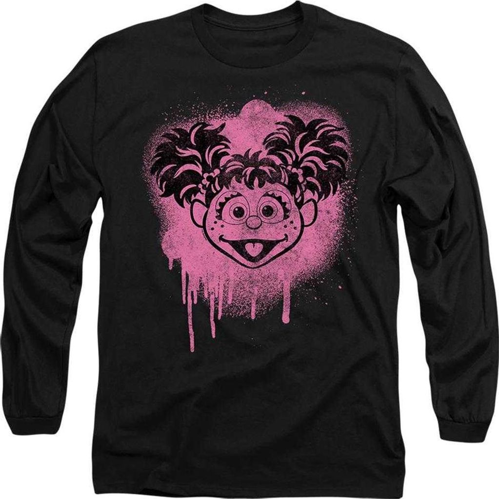 Sesame Street - T-Shirt für Herren/Damen Uni, Langärmlig TV28344 (XXL) (Schwarz)