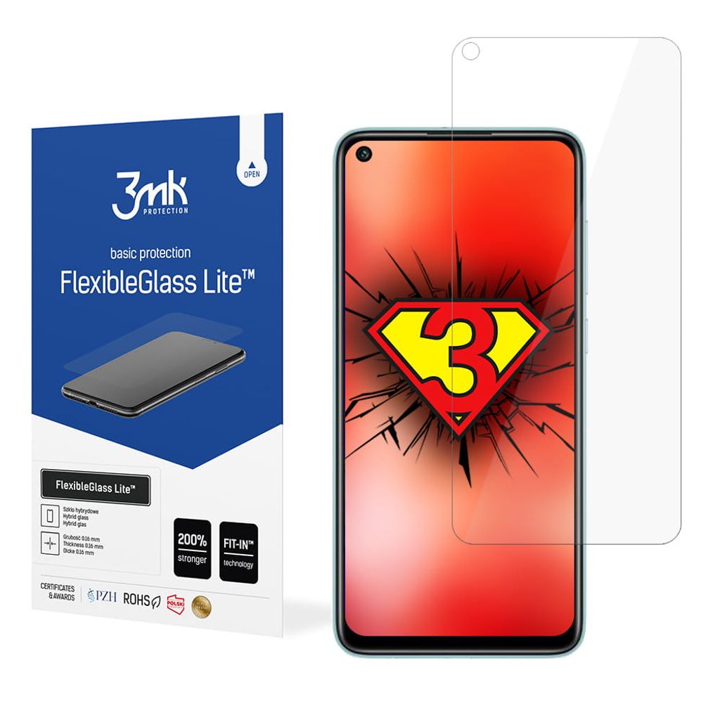 3mk Display Hybridglas FlexibleGlass Lite für Xiaomi Redmi Note 9 4G 0,16mm 6H