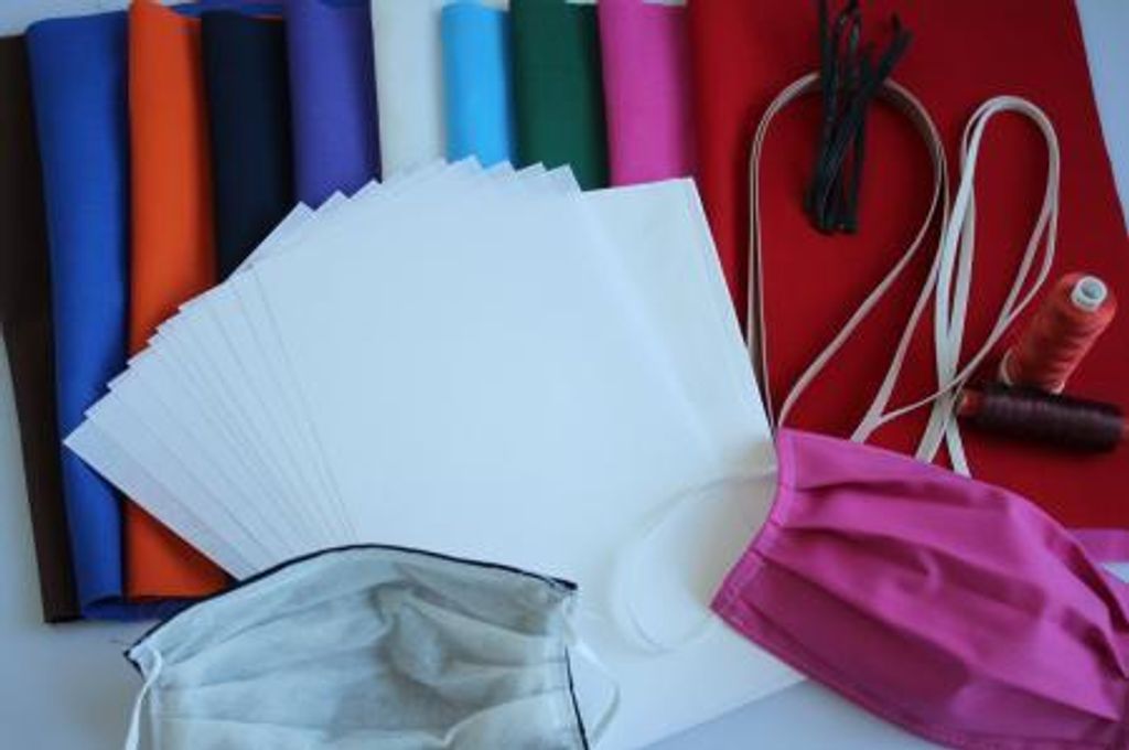 Set Self-Made-Set (DIYS) wertige Stoff-Ausführung - Alltagsmasken Behelfsmasken zum selber nähen - Entdecke dein Nähtalent Größe - 50er Set