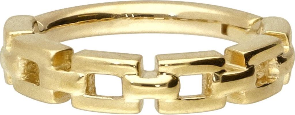 Ohrpiercing, Nasenpiercing, Septum Piercing 14/18 Karat Gold Segmentring Clicker KETTEN-DESIGN Gold | 14 Karat Innendurchmesser: 10mm
