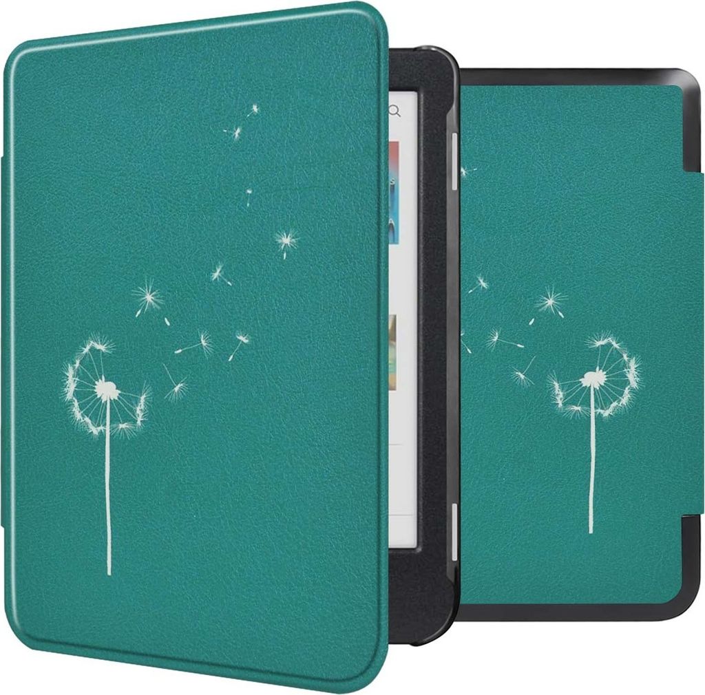 imoshion Design Slim Hard Case Klapphülle Kobo Clara Colour / BW - Green Dandelion