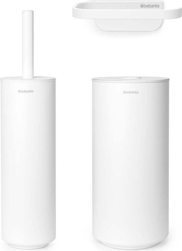 Brabantia Mindset Toilettenzubehör, 3er-Set Mineral Fresh White