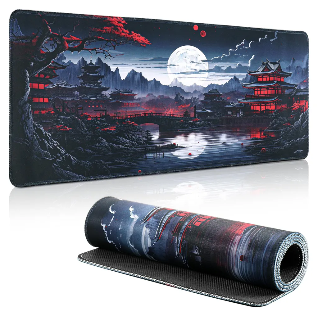 Tapis de souris gaming 800x300 mm Sakura - Grand tapis bureau PC