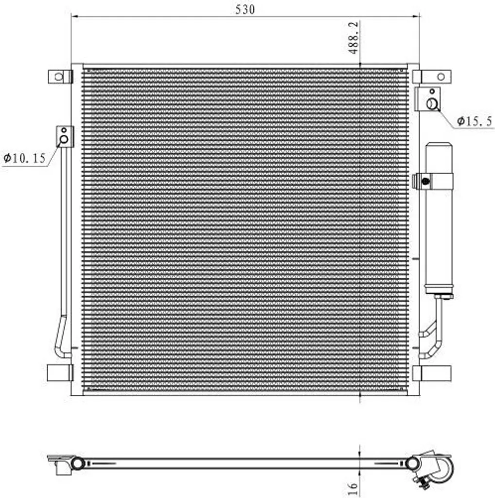 Condenseur de climatisation NRF 350502 haute résistance en aluminium OE