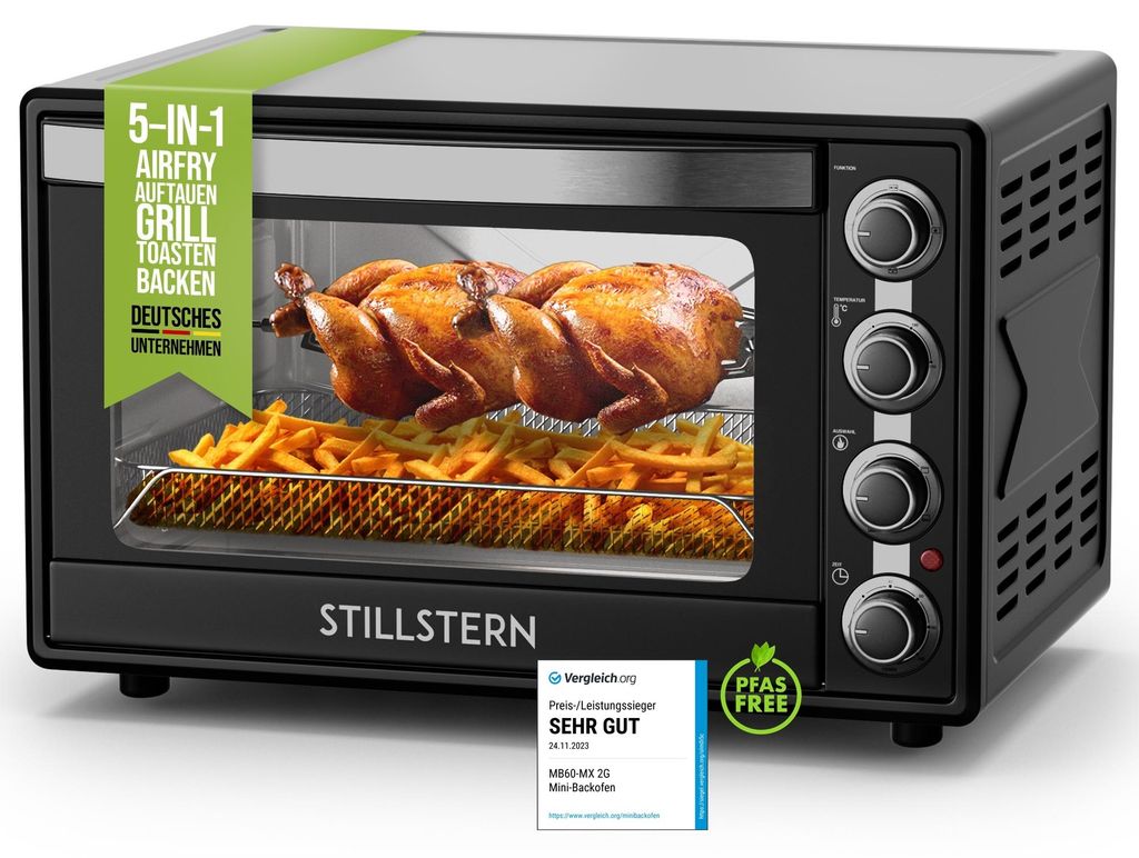Stillstern Minibackofen mit Umluft 60L (DE Version) Pizza Produktbild 