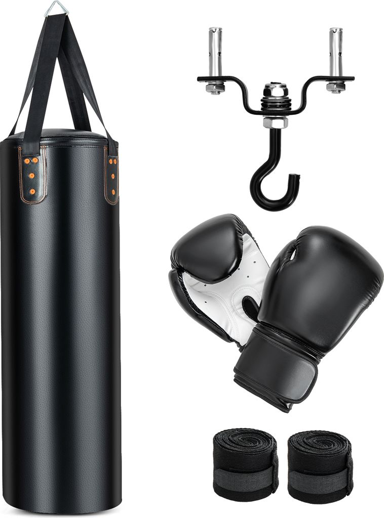 COSTWAY 4 in 1 Schwerer Boxsack 110 cm, Boxsack hängend mit Produktbild 