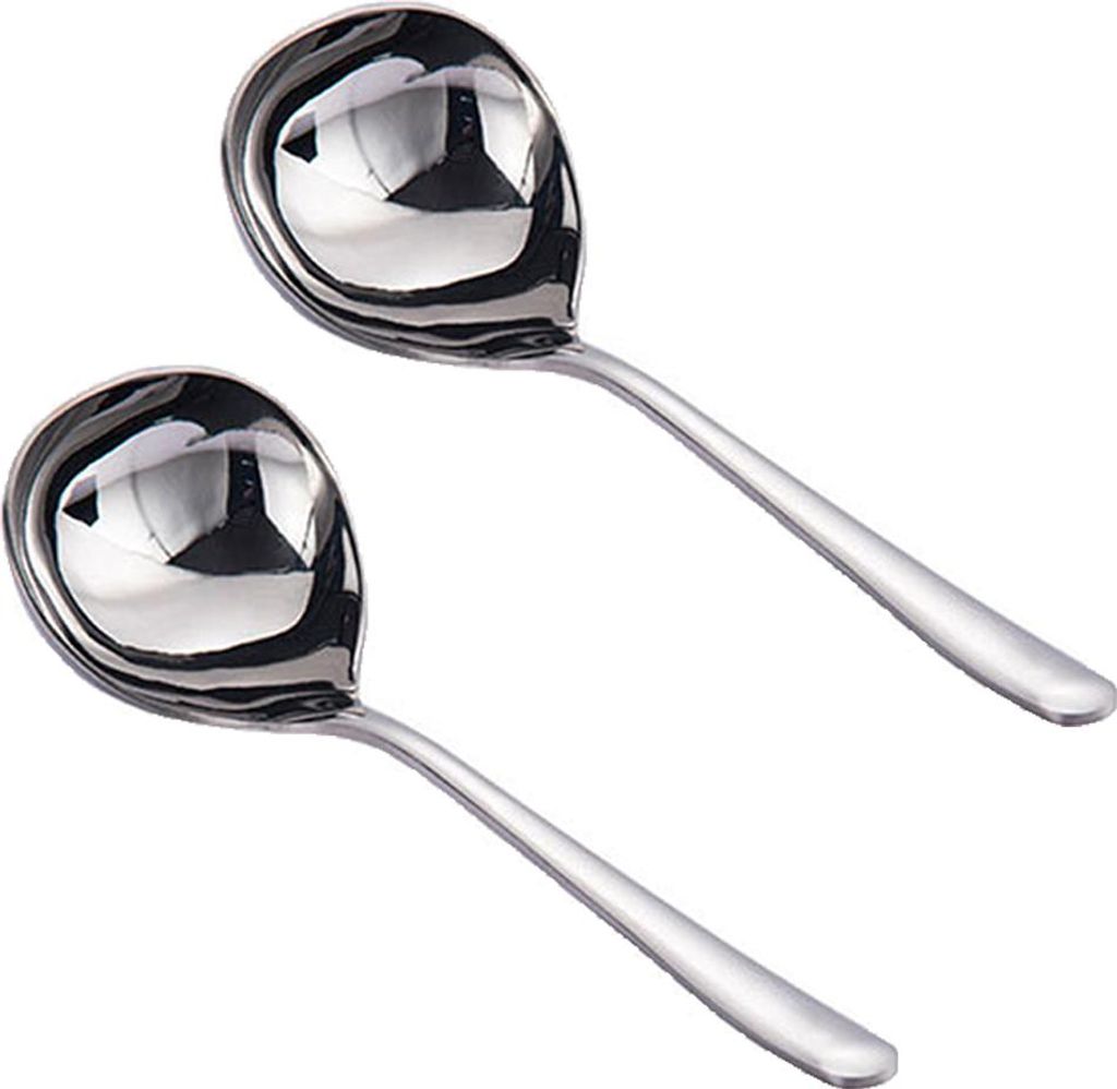 Kleine Soßenkelle, Servierkelle aus Edelstahl, silberne Soßenkelle