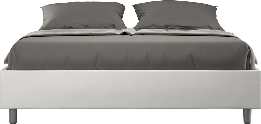 Cadre de Lit 140x190 Similicuir Blanc Azelia ITYHOME Design Contemporain