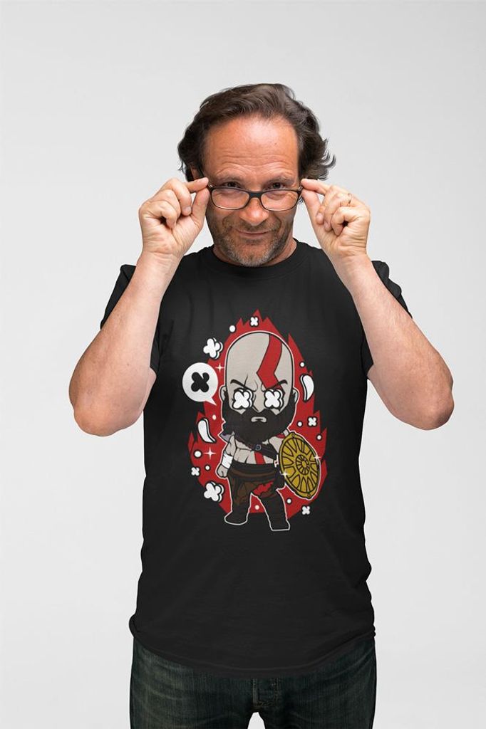D&B Uni Polo PC00047 God Of War Schwarz-Größe M