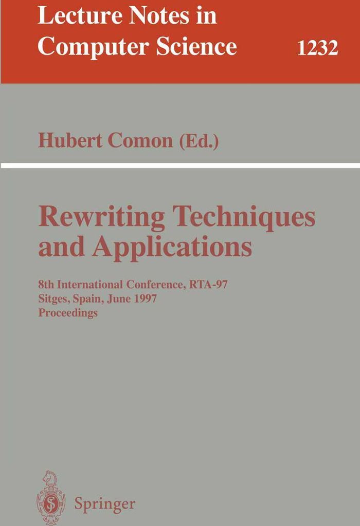 Rewriting Techniques and Applications