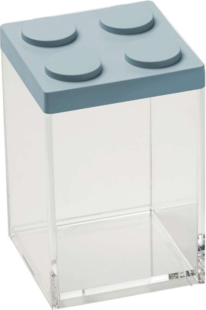 Stapelbarer Vorratsbehälter Brickstore, 1L, Blau - Produktbild 