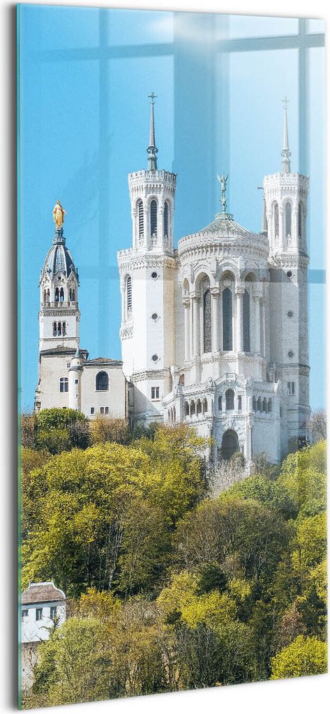 Designer Glasbild - Wandbild - Glas Bild - 70x140 cm - Basilika Notre-Dame