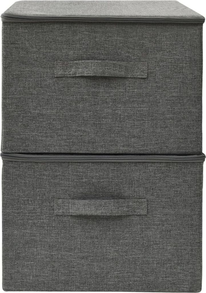 vidaXL Úložné boxy 2 ks látka 43x34x23 cm antracit Obrázok produktu 5
