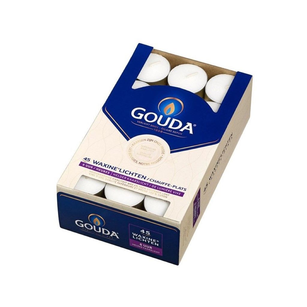 Gouda Theelichten 45 Stuks Wit