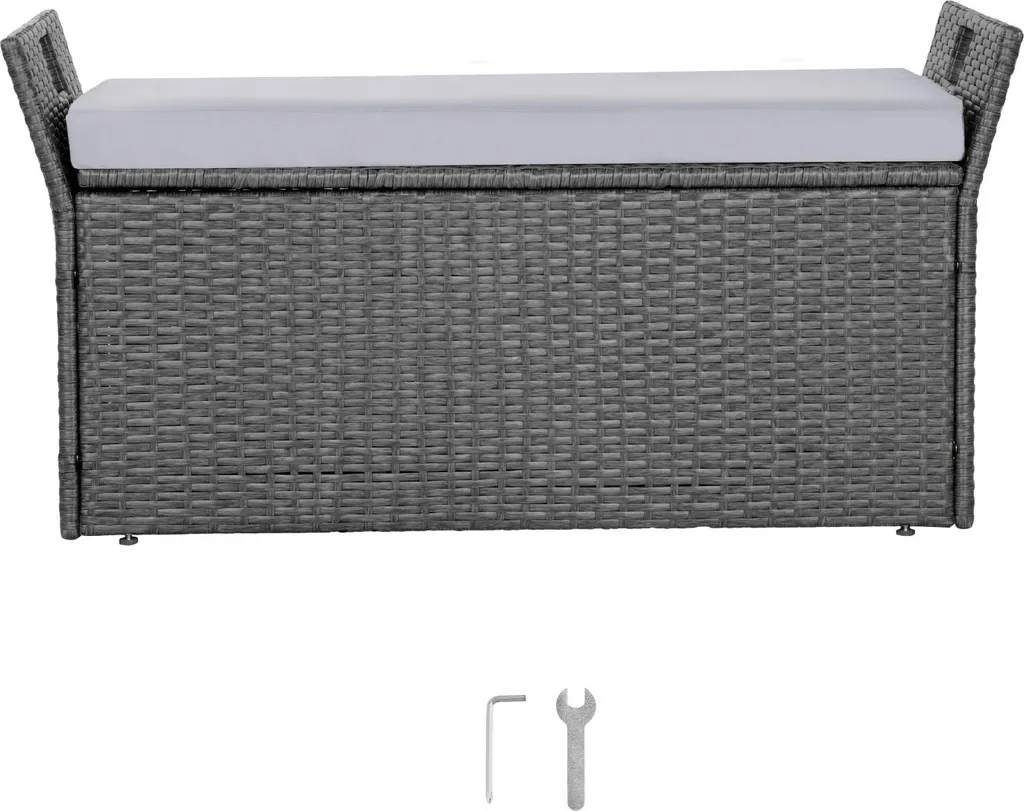 Panca Baule Esterno Rattan SucceBuy 104x45x52cm - Arredo Patio