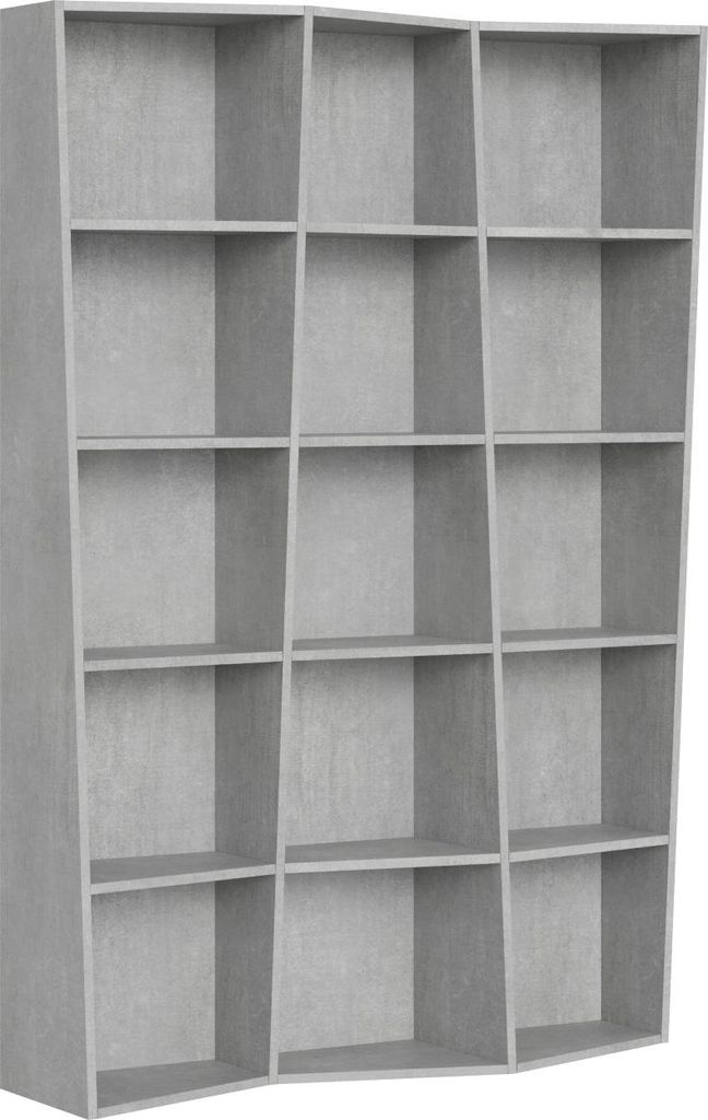 ITAMOBY - Modernes Bücherregal Trek 3 Module Zement