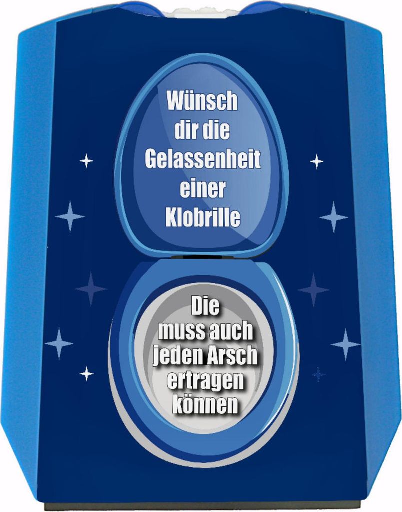 Kloschüssel Parkscheibe mit Spruch: Gelassenheit wie eine Klobrille