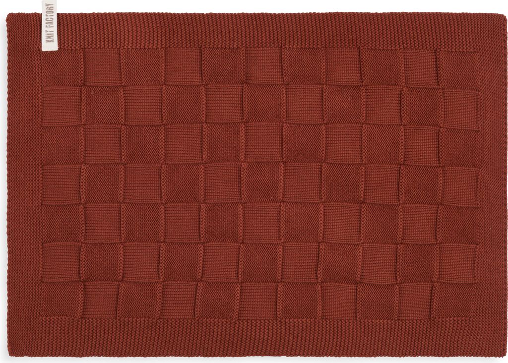 Knit Factory Tischset Uni - Rost - 50x30 cm