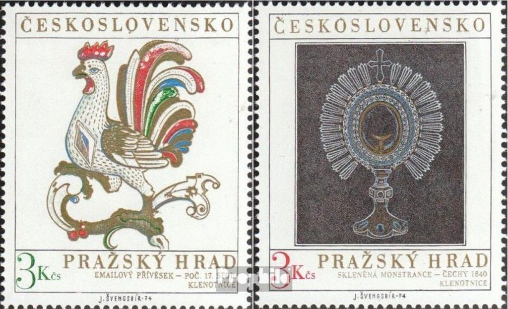 Briefmarken Tschechoslowakei 1974 Mi 2201-2202 (kompl.Ausg.) postfrisch Prager Burg